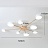 Светодиодная потолочная люстра с элементами из дерева TIDEN 3 плафона  Белый фото 14