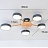 Светодиодная потолочная люстра с элементами из дерева TIDEN 3 плафона Серый фото 10