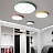 Цветной круглый плоский светодиодный светильник DISC COLOR 50 см  Серый фото 11