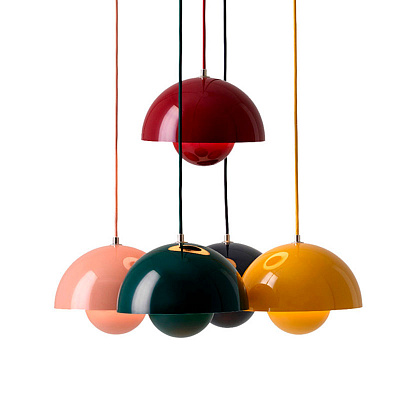 Verpan Flowerpot Verner Panton 23 см  Черный фото 9