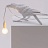 Настольная лампа Bird Lamp Black designed by Marcantonio Raimondi Malerba Белый B фото 5