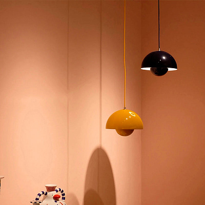 Verpan Flowerpot Verner Panton 23 см  Черный фото 8
